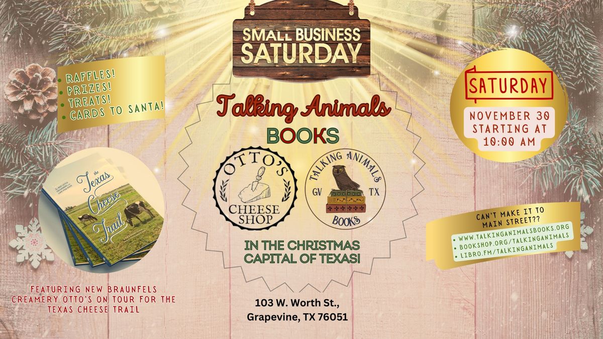 Small Business Saturday at Talking Animals Books!