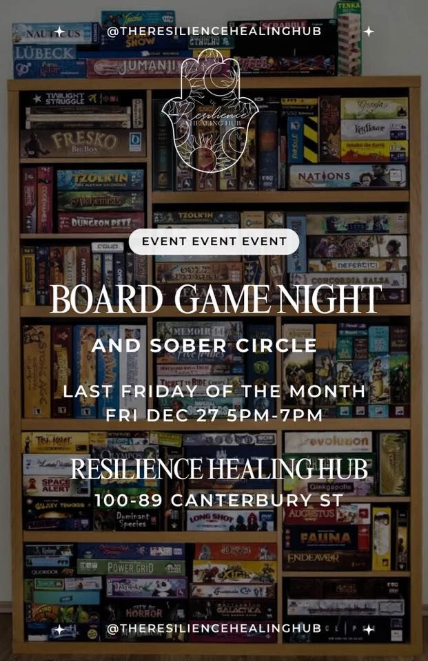 Board Game Night and Sober Circle