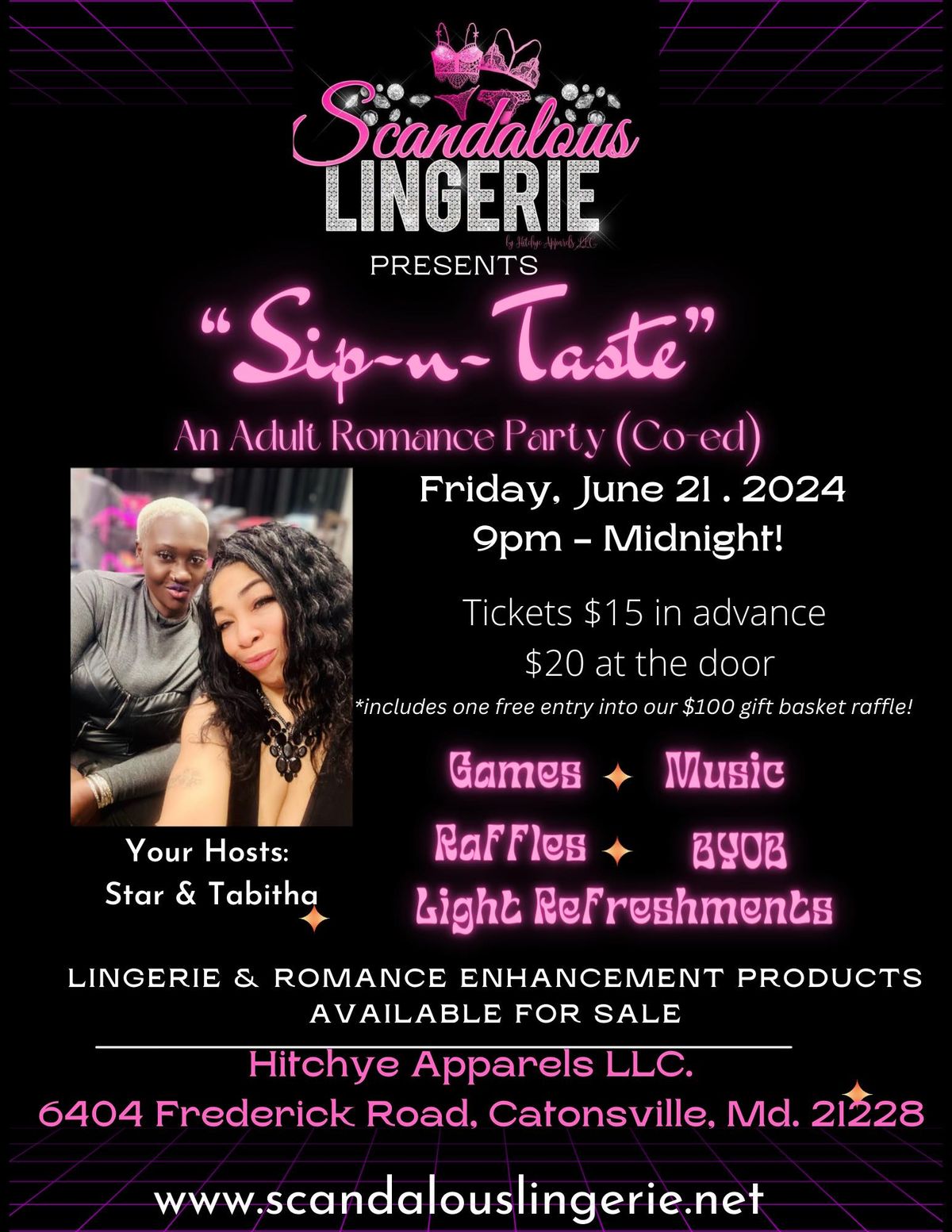 "Sip-n-Taste" Adult Lingerie & Romance Party (Singles & Couples Welcome!)