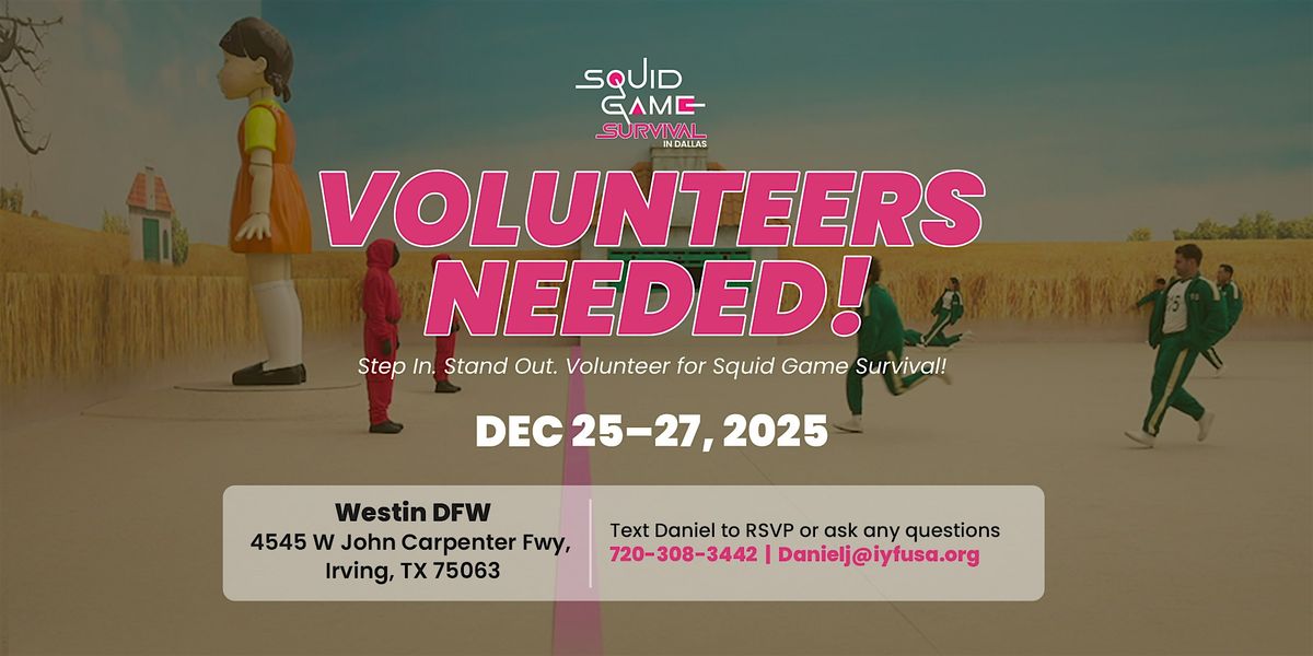 Squid Game Survival Volunteers Needed!
