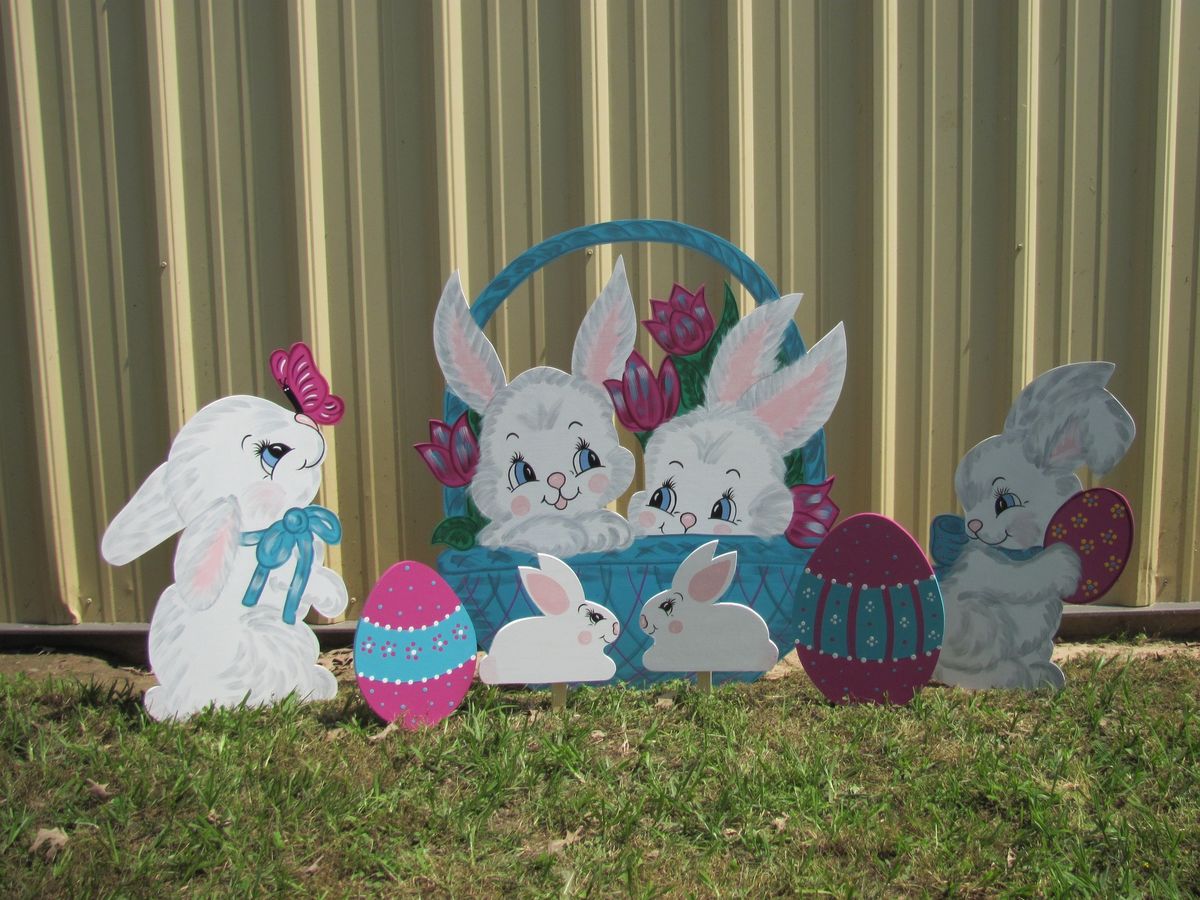 Easter and Spring Yard Signs - Telge \/ Spring Cypress Setup