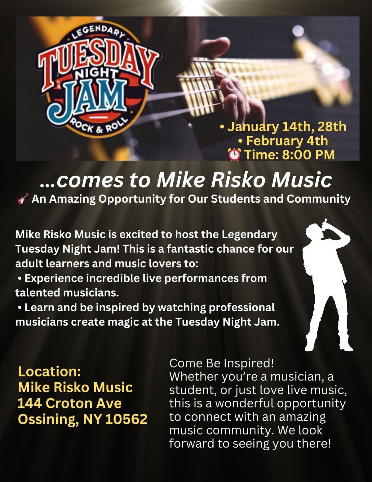 Legendary Tuesday Night Jam comes to Mike Risko Music 