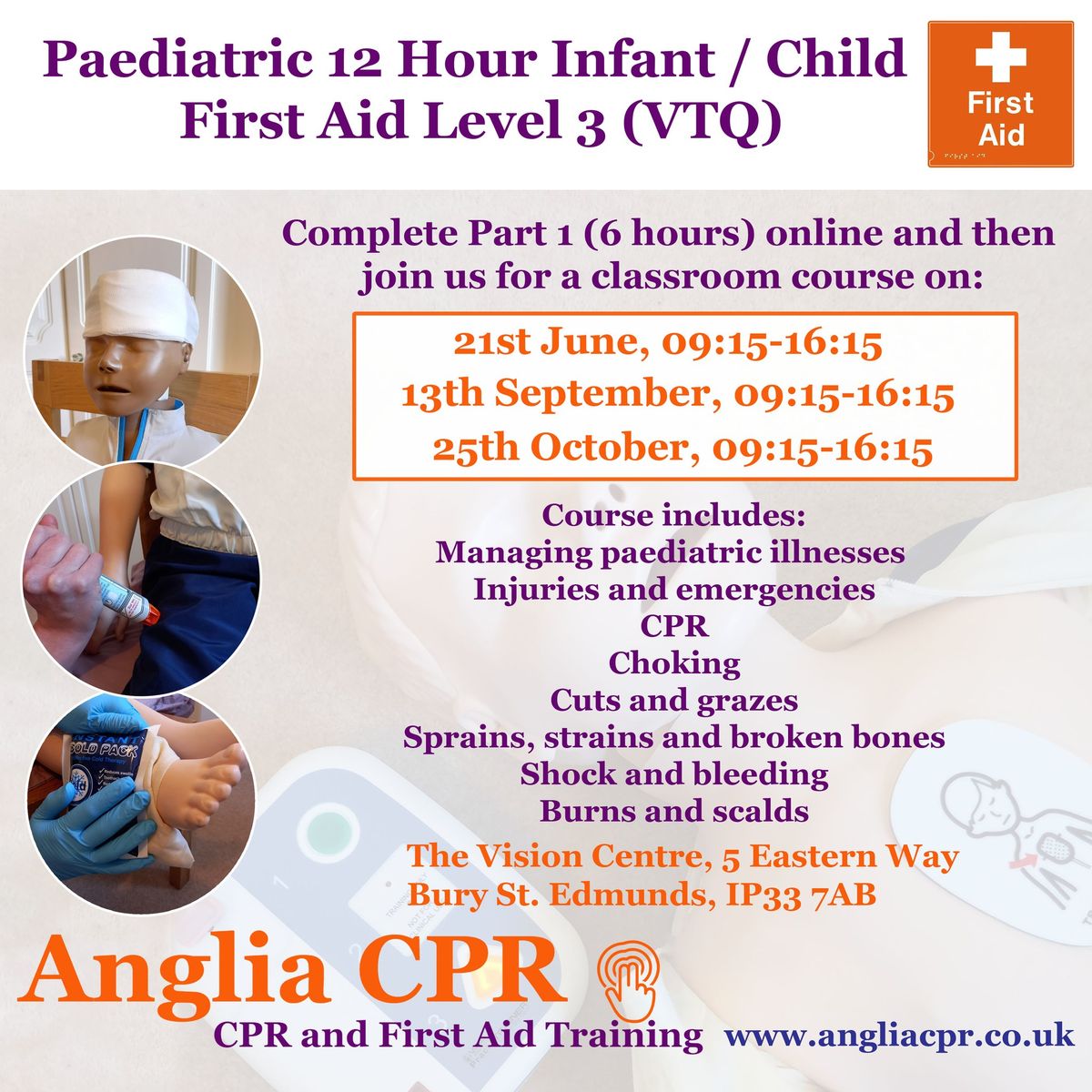 Paediatric 12 Hour Infant \/ Child First Aid Level 3 (VTQ)