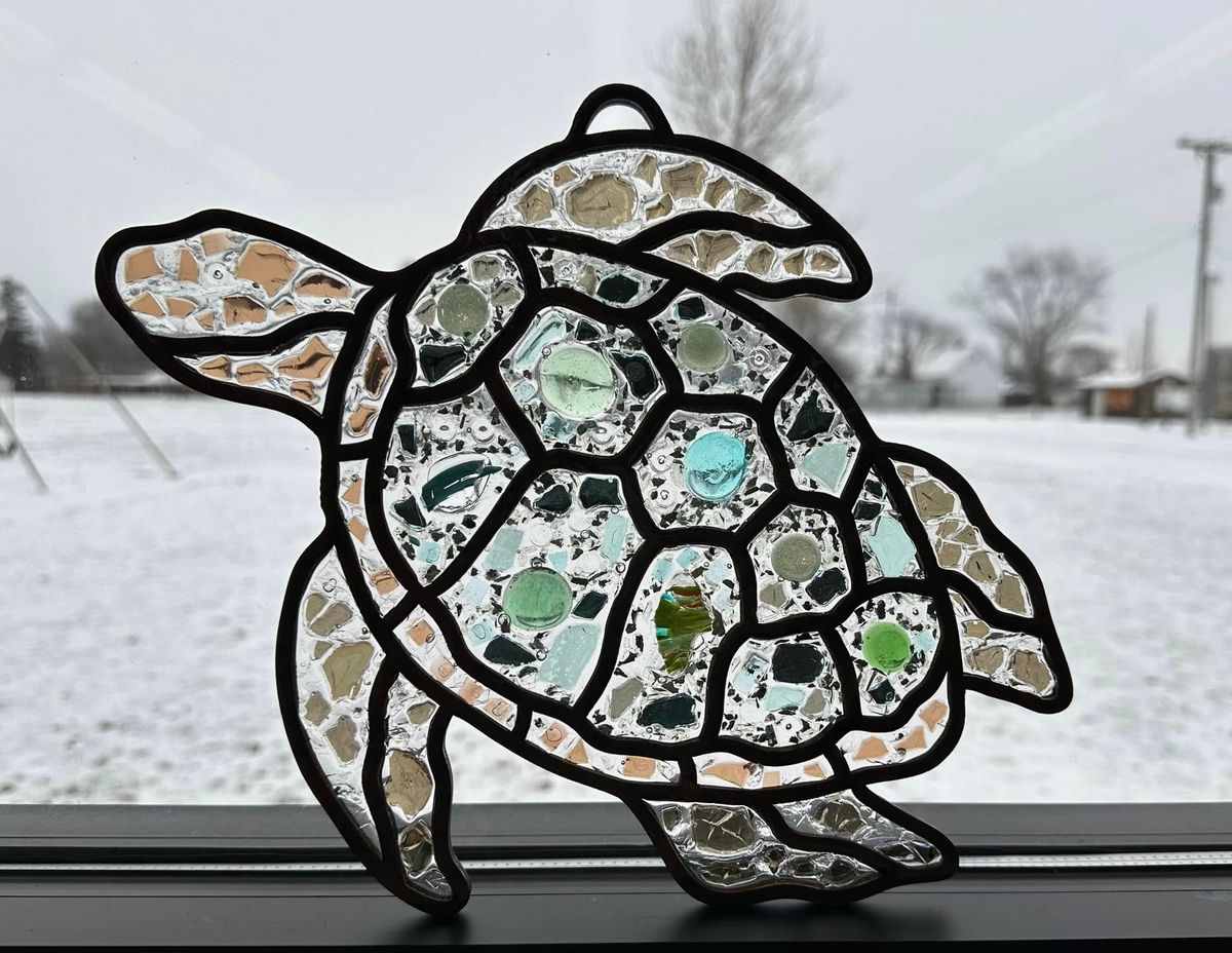 Double Sea Turtle Faux Stained Glass Workshop for Families 