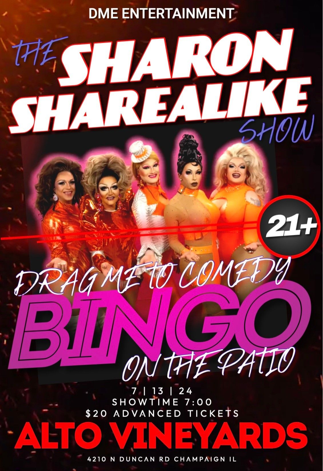 The Sharon ShareAlike Show: Drag me to Comedy Bingo on the Patio