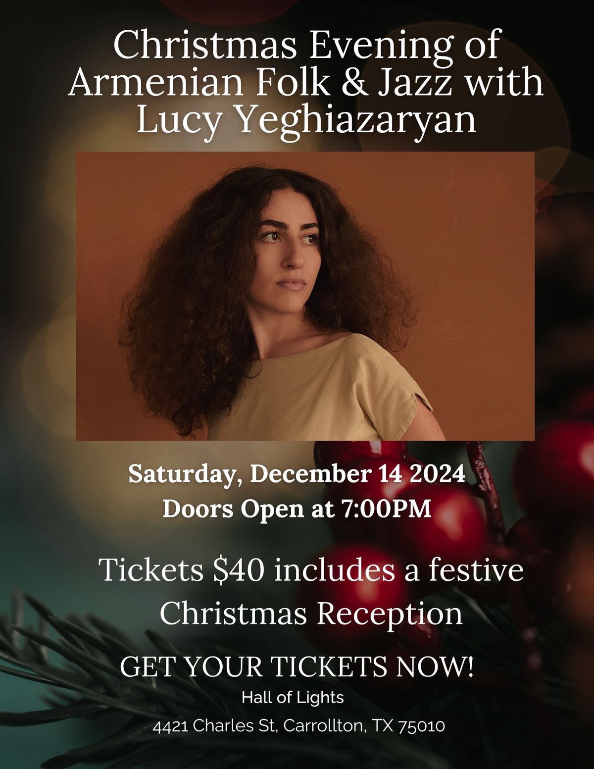 Christmas Evening of Armenian Folk & Jazz with Lucy Yeghiazaryan