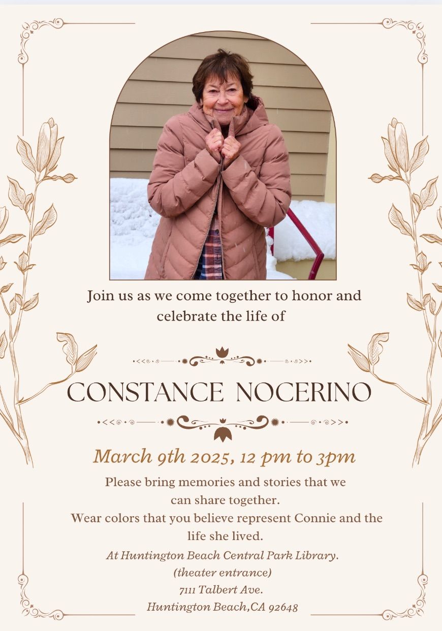 Celebration of life; Constance Nocerino