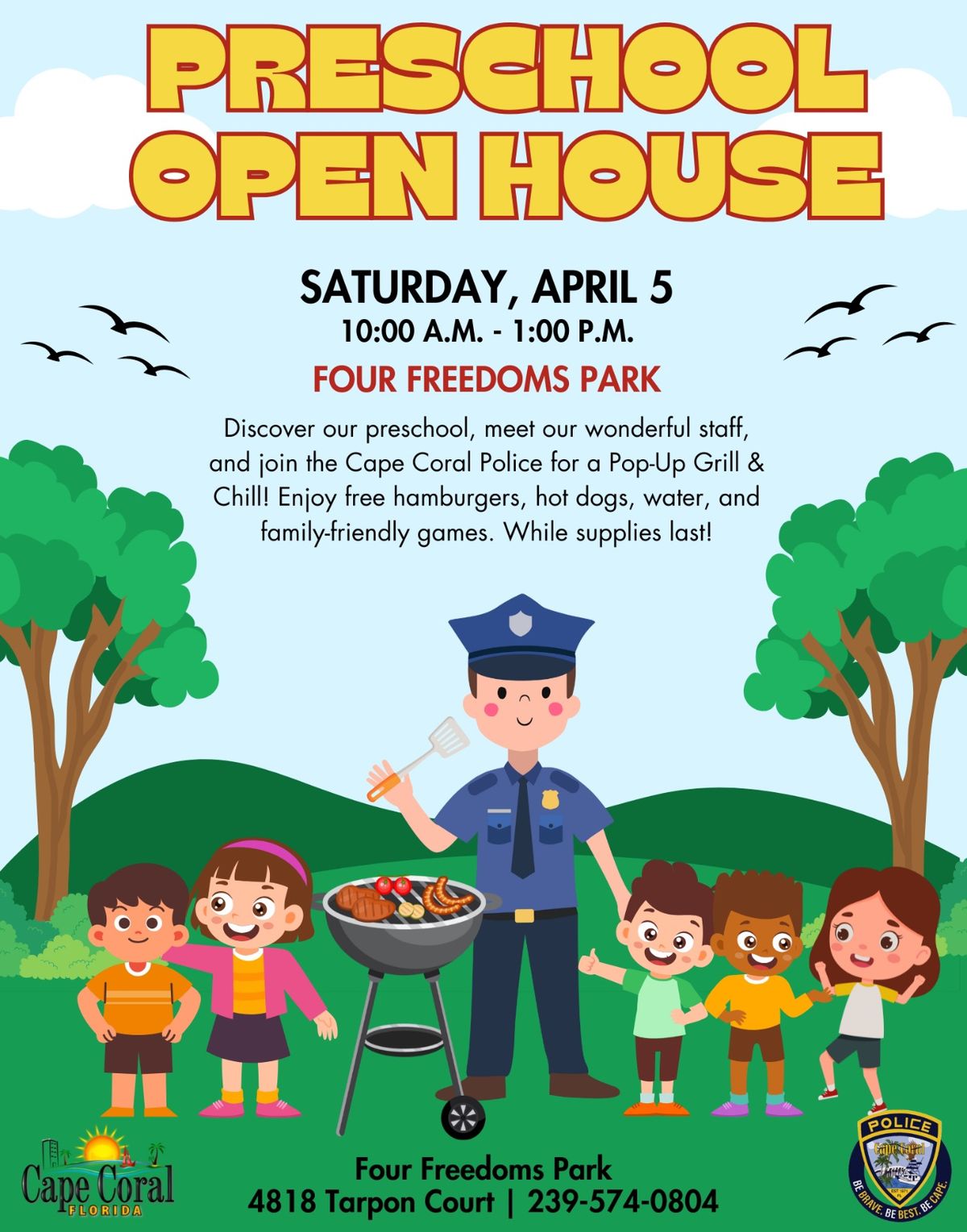 Preschool Open House\/Grill & Chill with CCPD