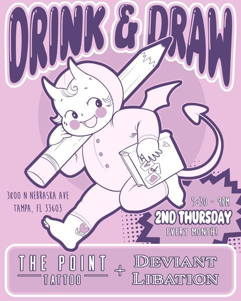 Drink & Draw - The Point Tattoo x Deviant Libation