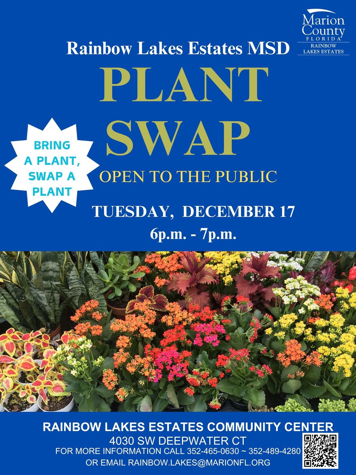 RAINBOW LAKES ESTATES PLANT SWAP