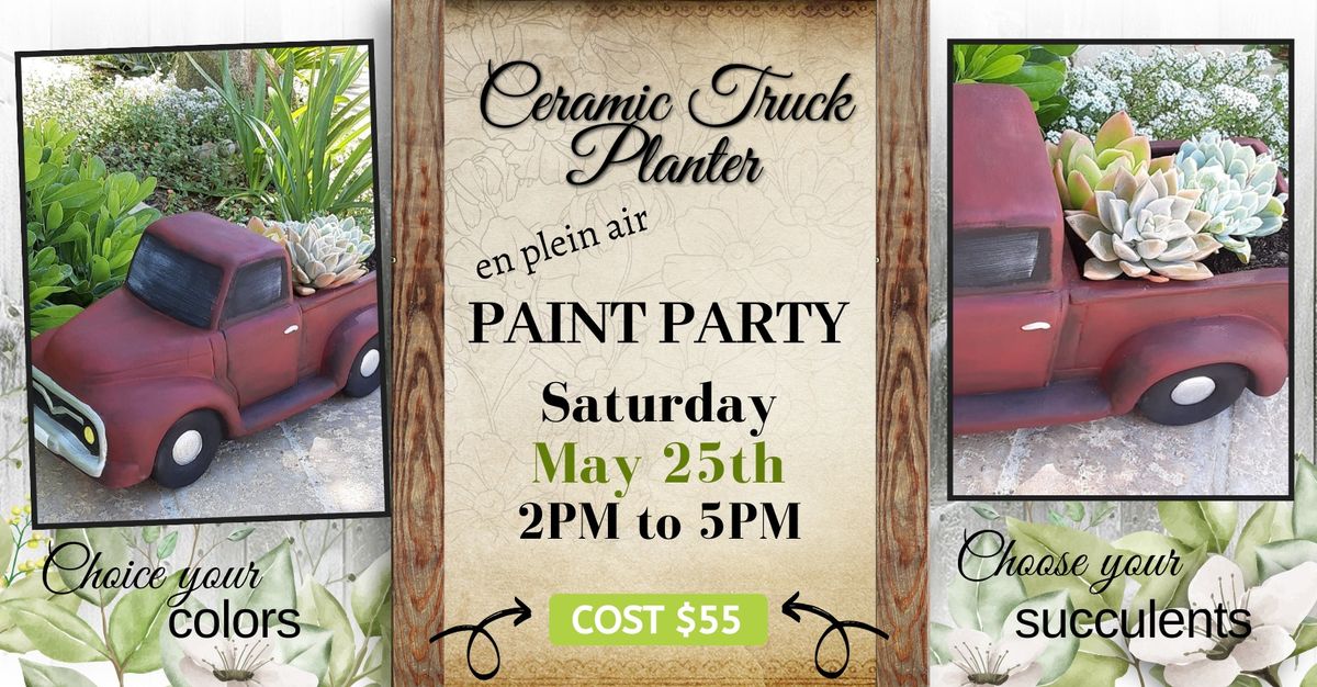 Ceramic Truck & Succulents Paint Party