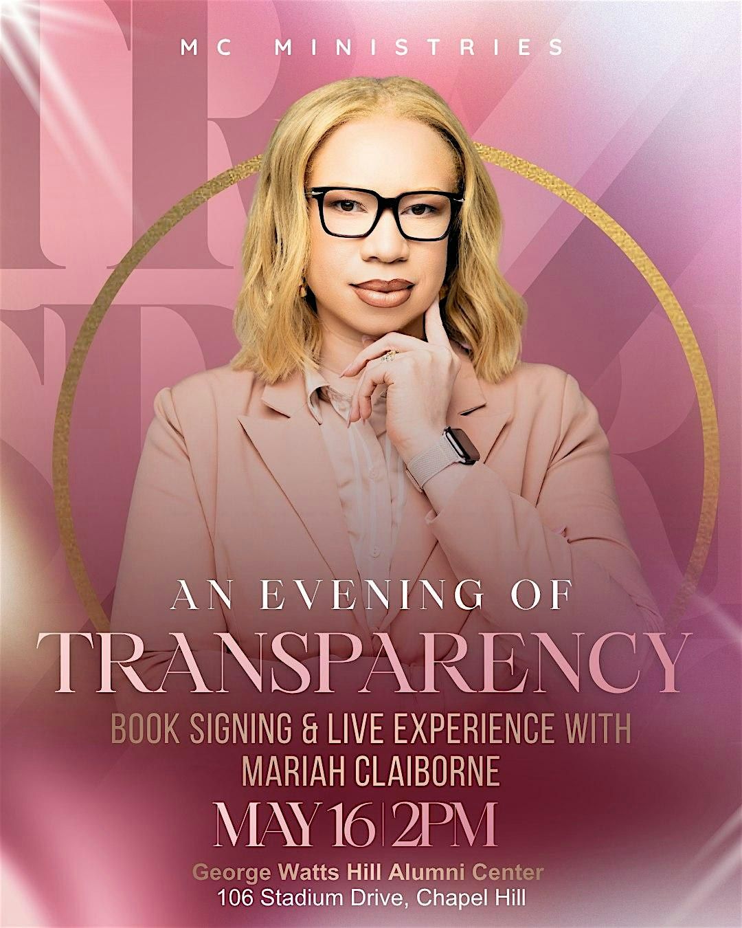 Transparent: A Book Signing & Live Experience with Mariah Claiborne