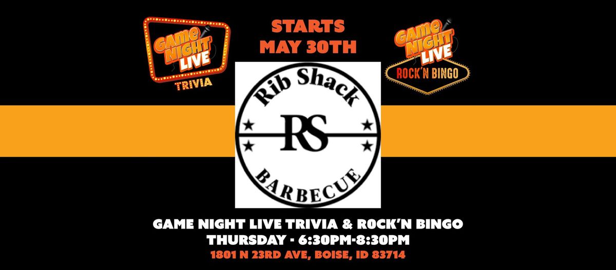Game Night Live at Rib Shack Barbecue!