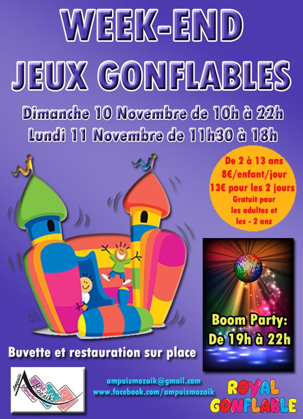 Week-end jeux gonflables \u00e0 Ampuis 10 & 11\/11\/2024