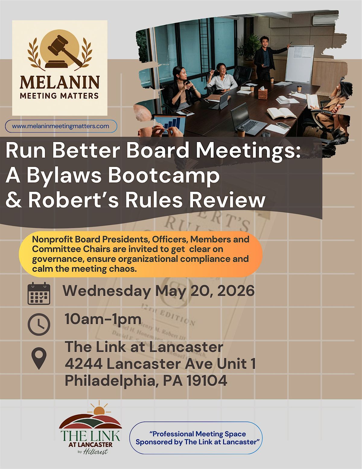 Running Better Board Meetings: A Bylaws Bootcamp & Robert's Rules Review