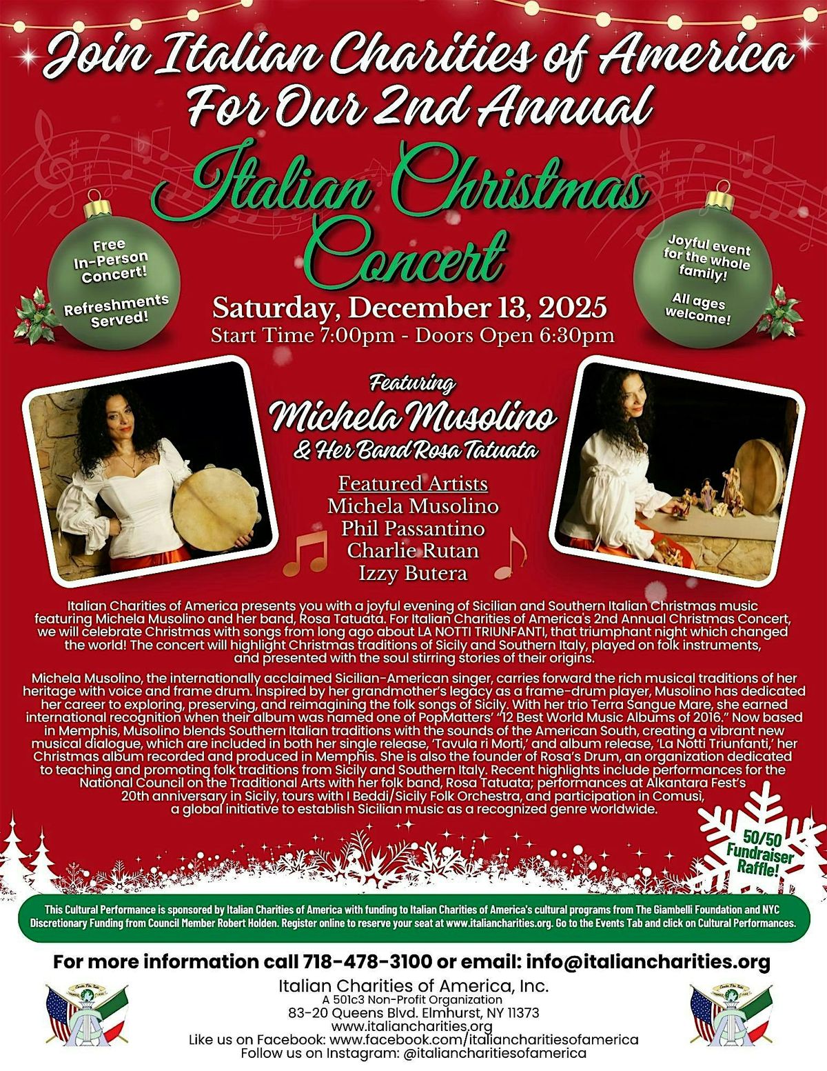 Italian Charities of America 2nd Annual Christmas Concert