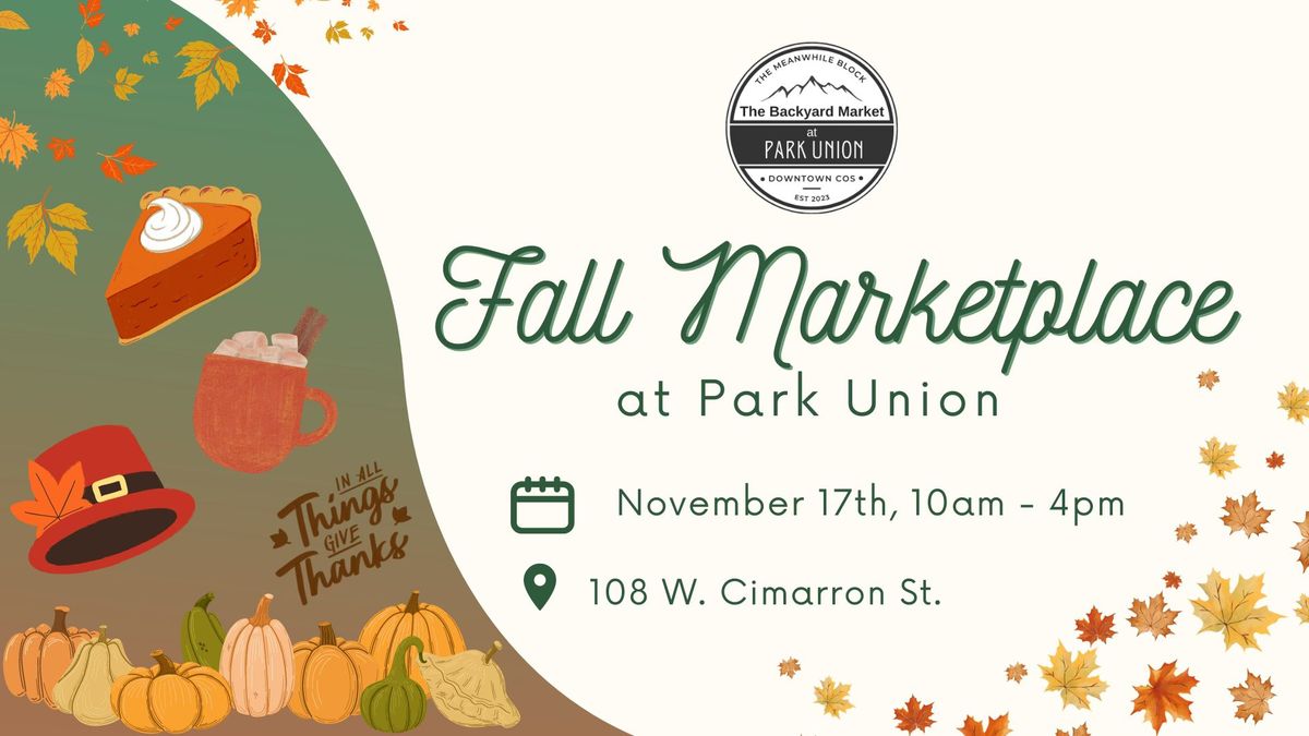 Fall Marketplace Sip N' Shop 