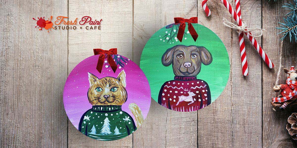 Paint Night - Ugly Christmas Sweaters: Pet Edition Acrylic Painting