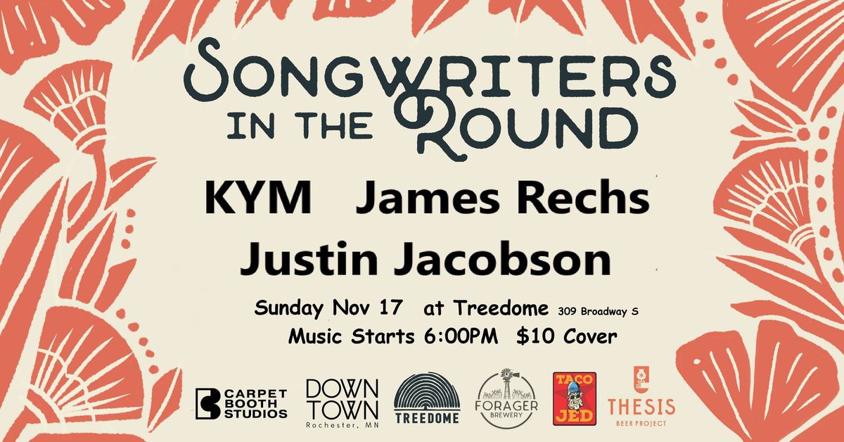 Songwriters in the Round with KYM, James Rechs and Justin Jacobson