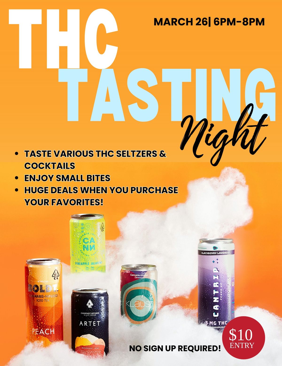 THC Seltzer & Cocktail Tasting Night-At The Bottled Bean