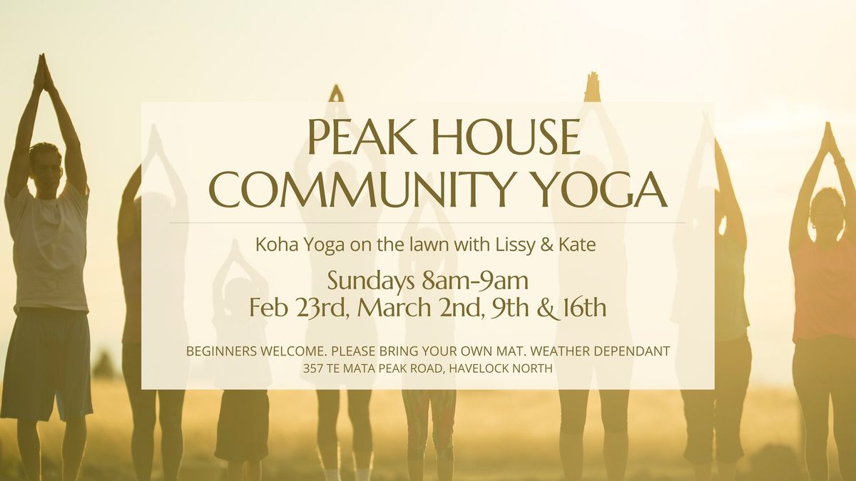 Community Yoga at Peak House