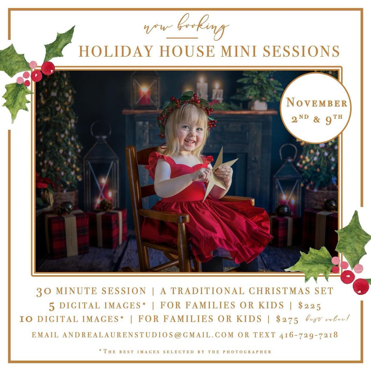 HOLIDAY HOUSE MINI SESSIONS