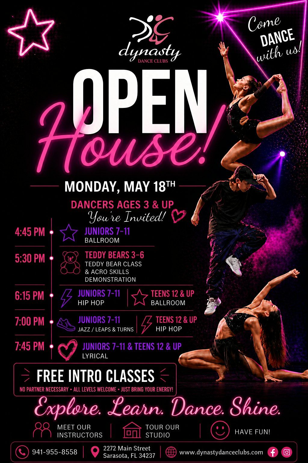 Discover Dance at Dynasty! FREE Intro Classes