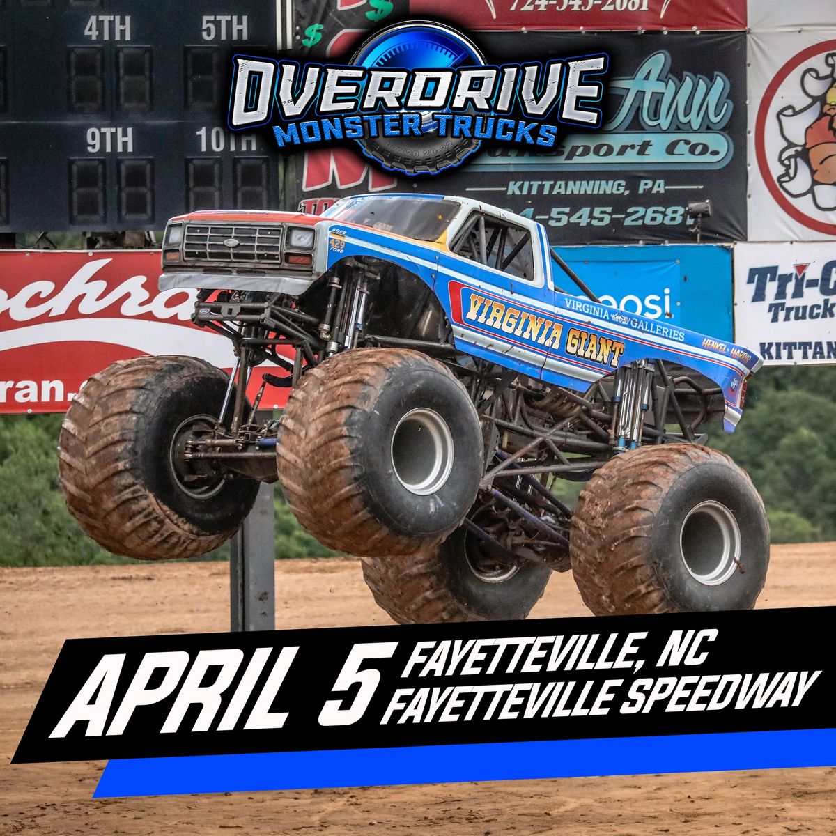 Fayetteville, NC - Fayetteville Motor Speedway - Overdrive Monster Trucks