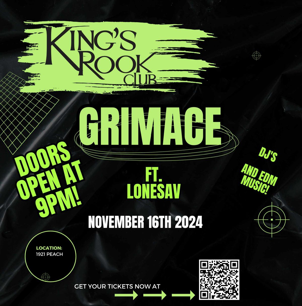 GRIMACE ft LoneSav Afterparty at King's Rook Club!