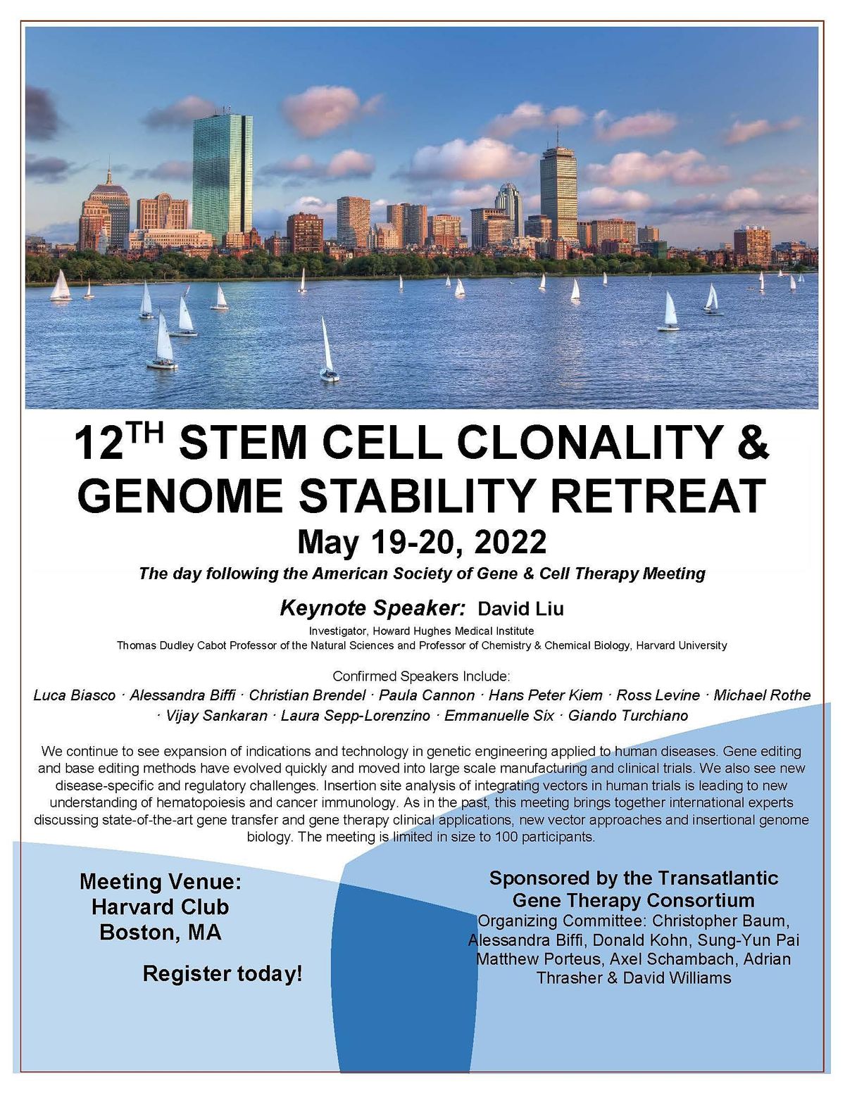 12th Stem Cell Clonality and Genome Stability Retreat