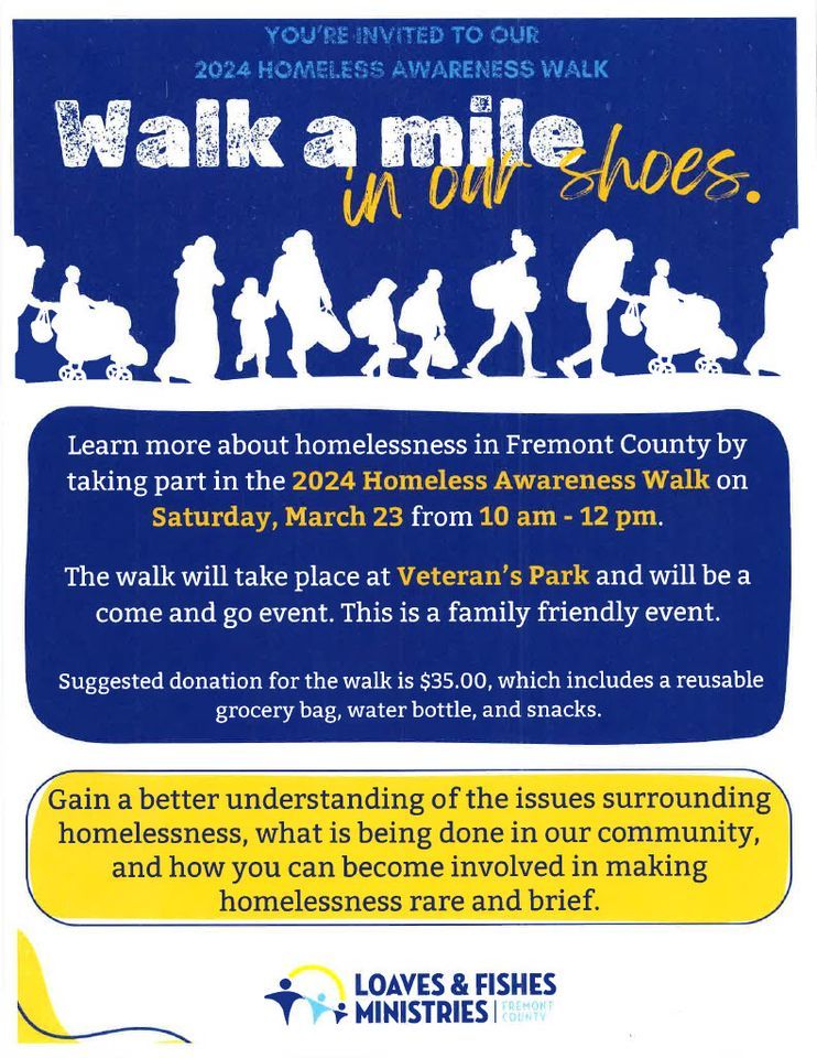 2024 Homeless Awareness Walk, Veteran's Park, Canon City, 23 March 2024