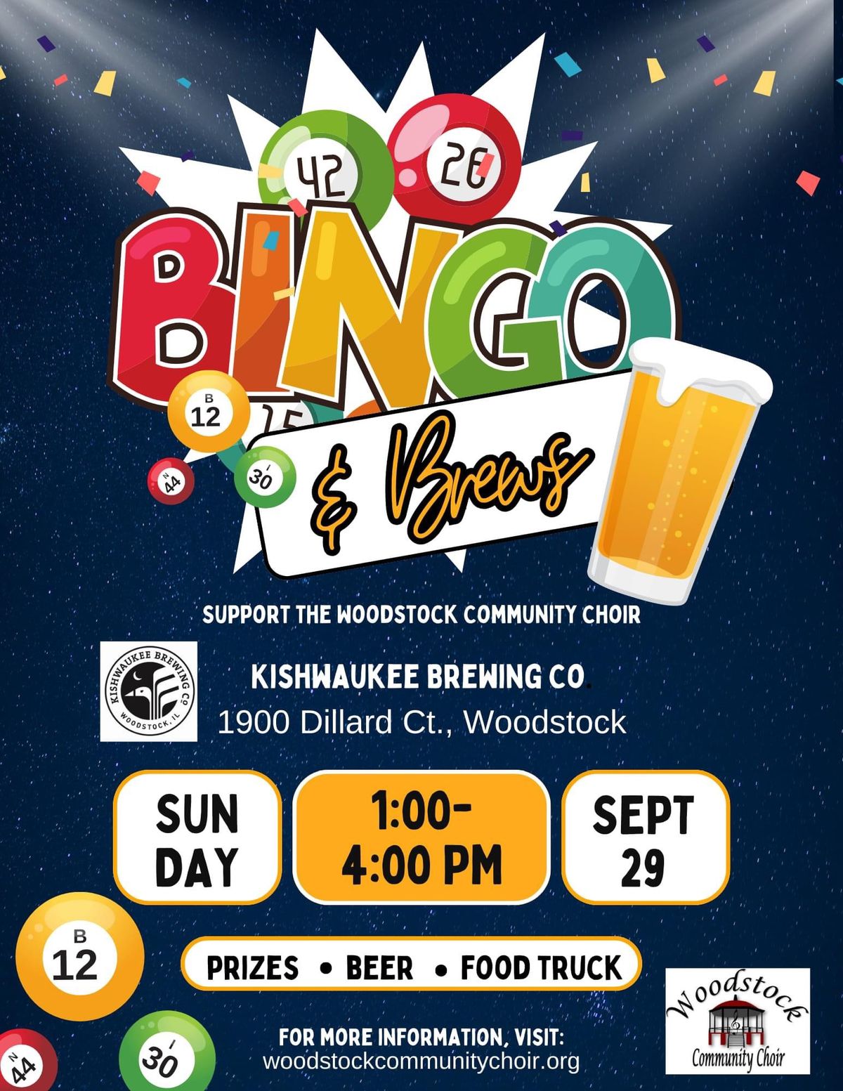 Bingo & Brews with Woodstock Community Choir 