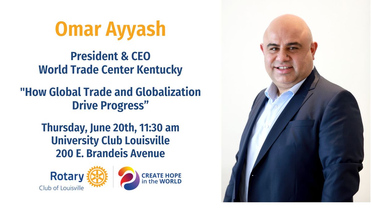 Rotary Meeting Featuring Omar Ayyash ***Advance Registration Required***