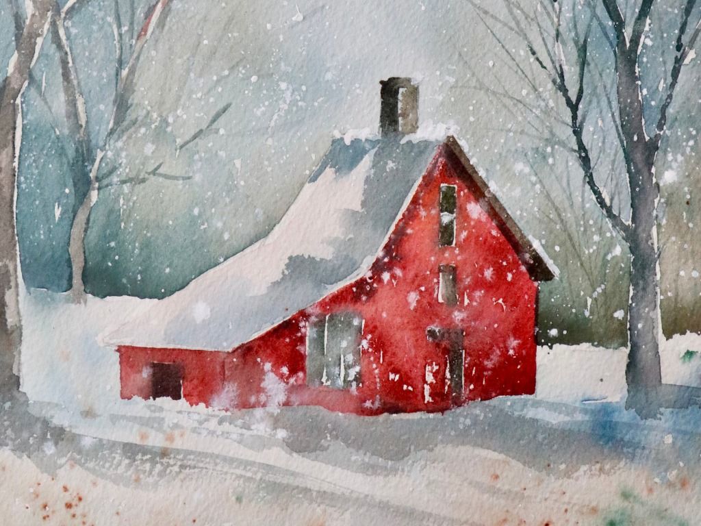 Watercolor & Wine: Holiday Card Workshop