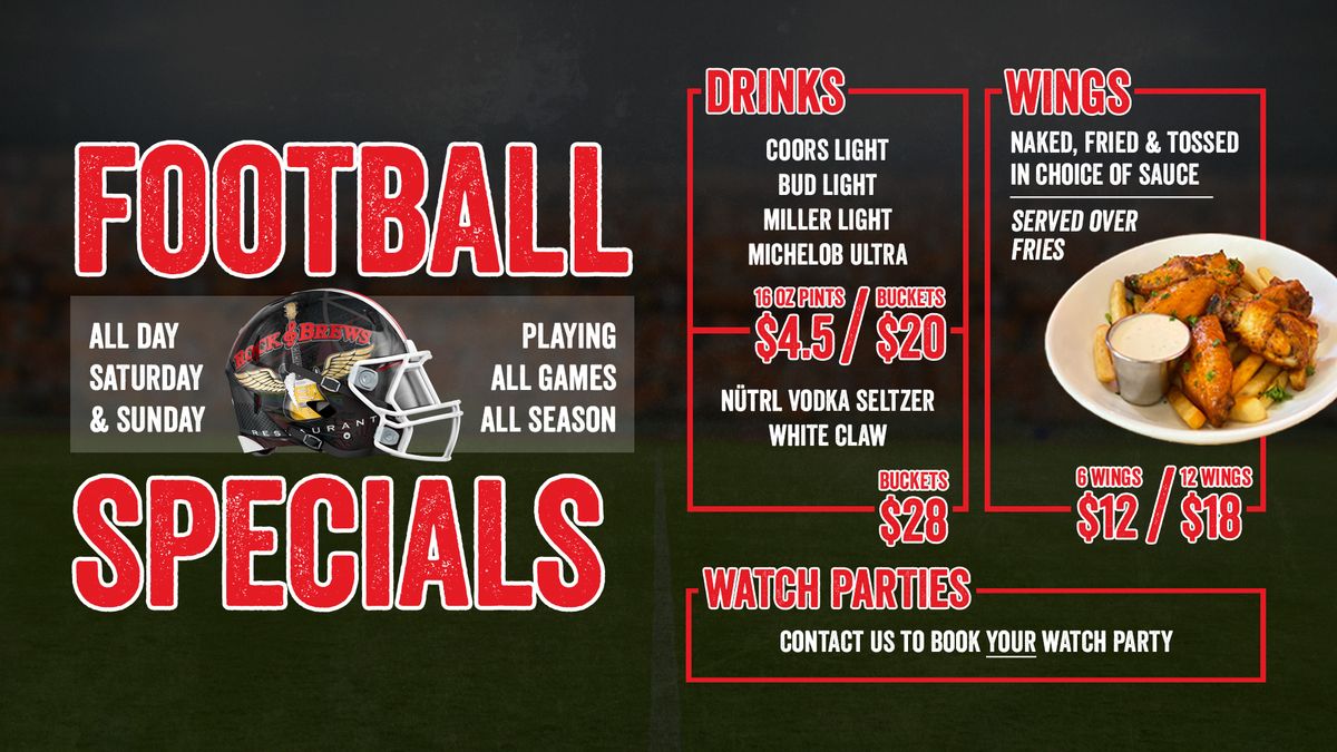 Fall Football Specials 