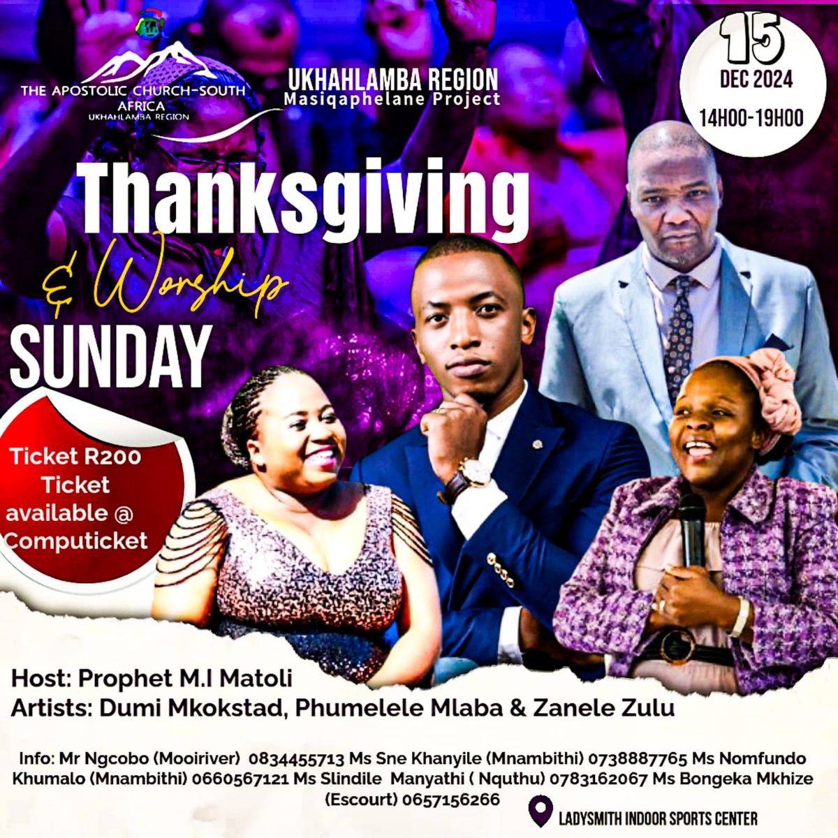 Ukhahlamba Region: Thanksgiving & Worship Sunday