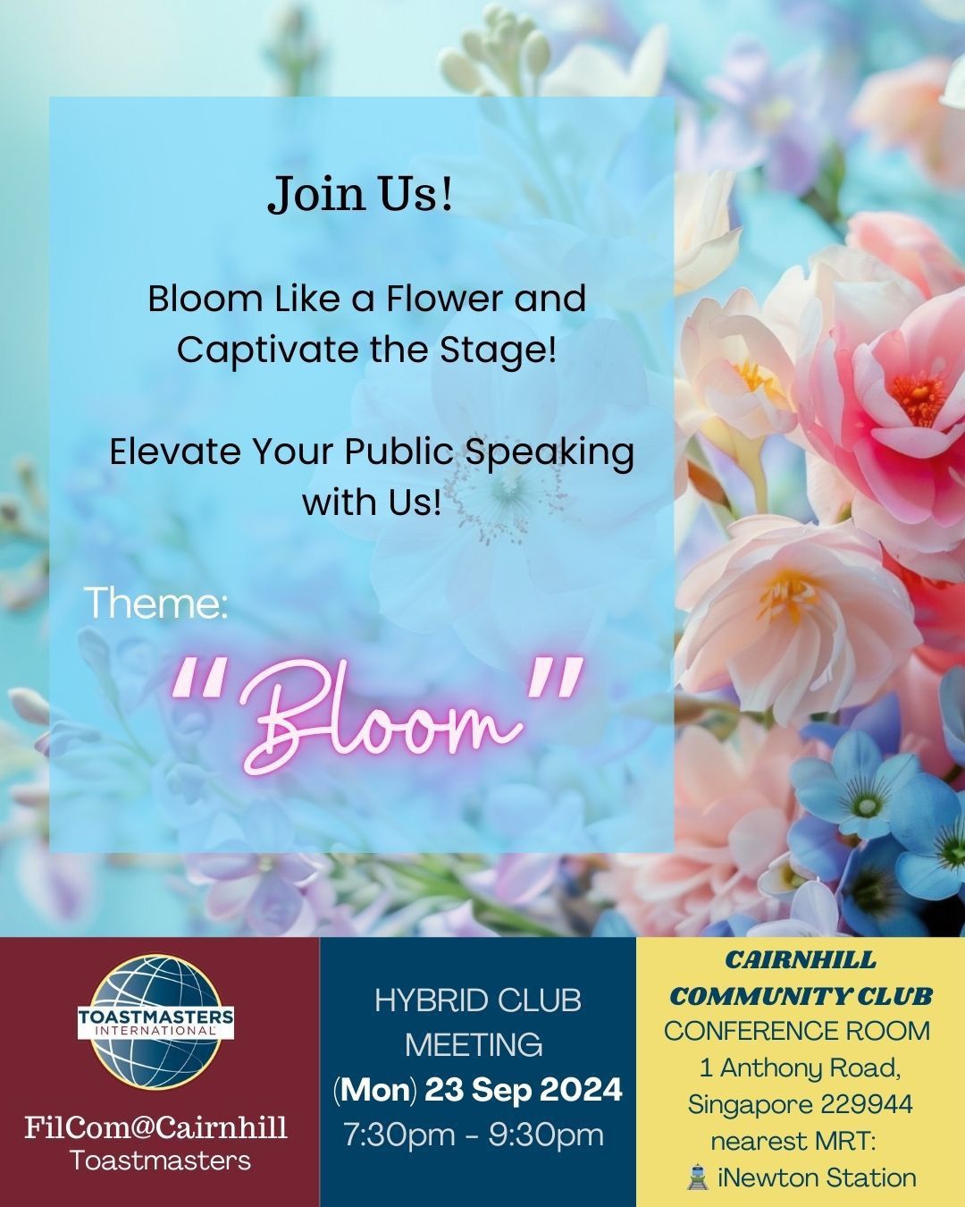 Filcom@Cairnhill Toastmasters Club September Chapter Meeting