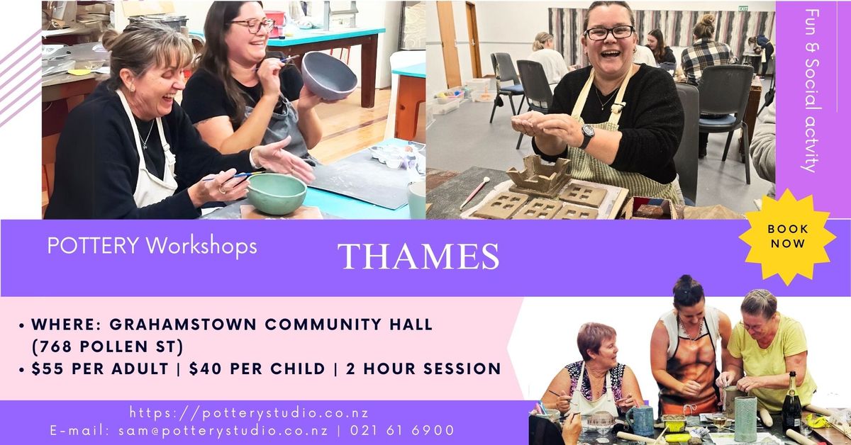 Fun & Social Pottery Workshop - THAMES