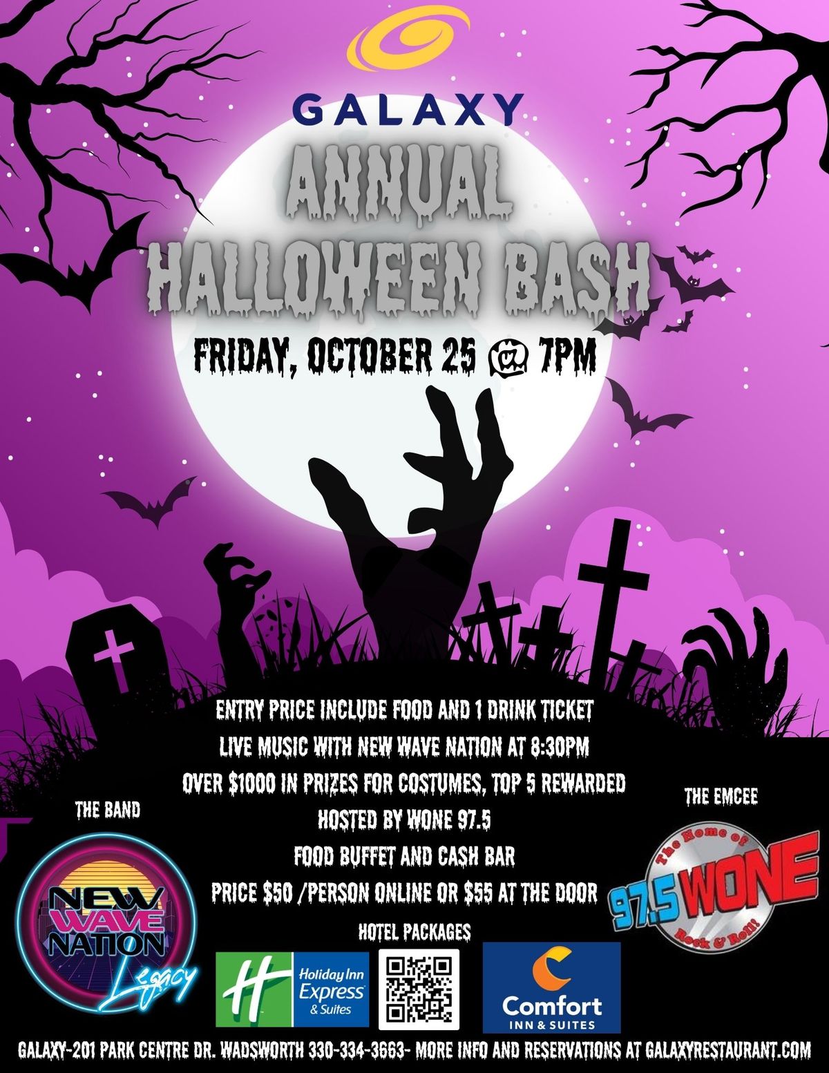 Halloween Bash at the Galaxy with NEW WAVE NATION 