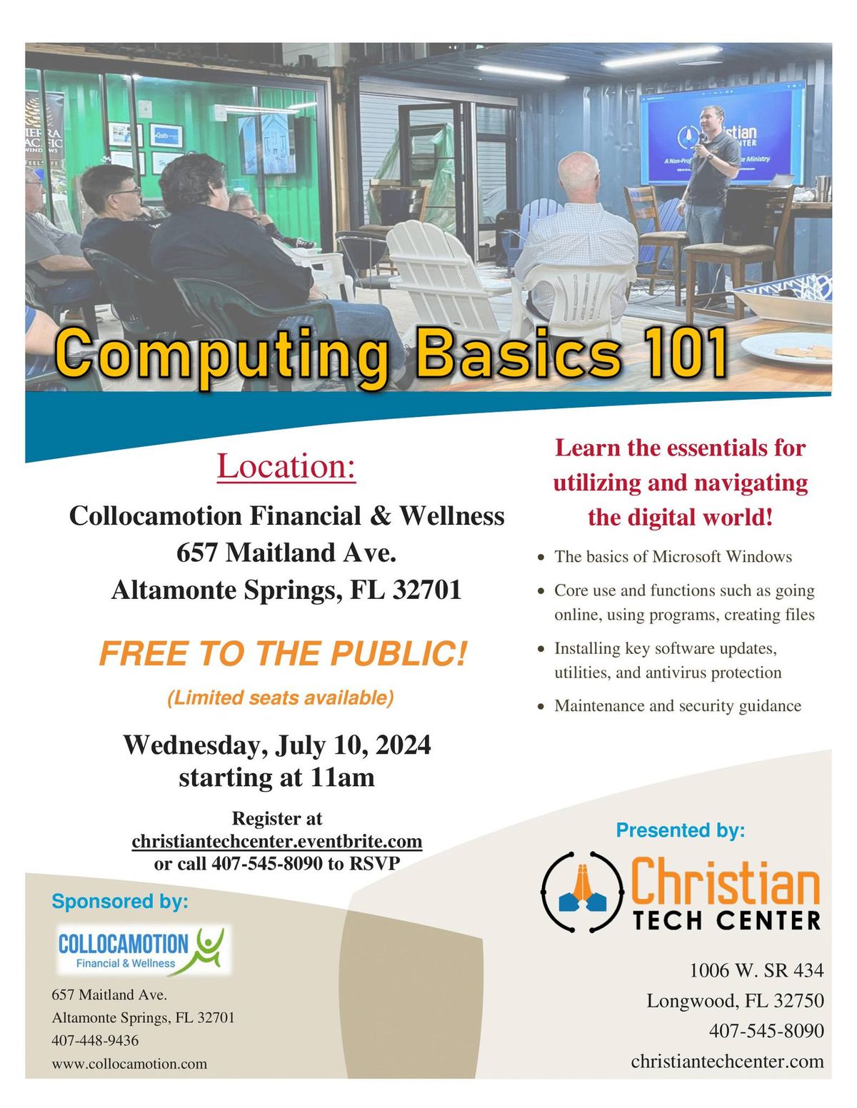 Computing Basics 101 Workshop sponsored by COLLOCAMOTION Financial & Wellness