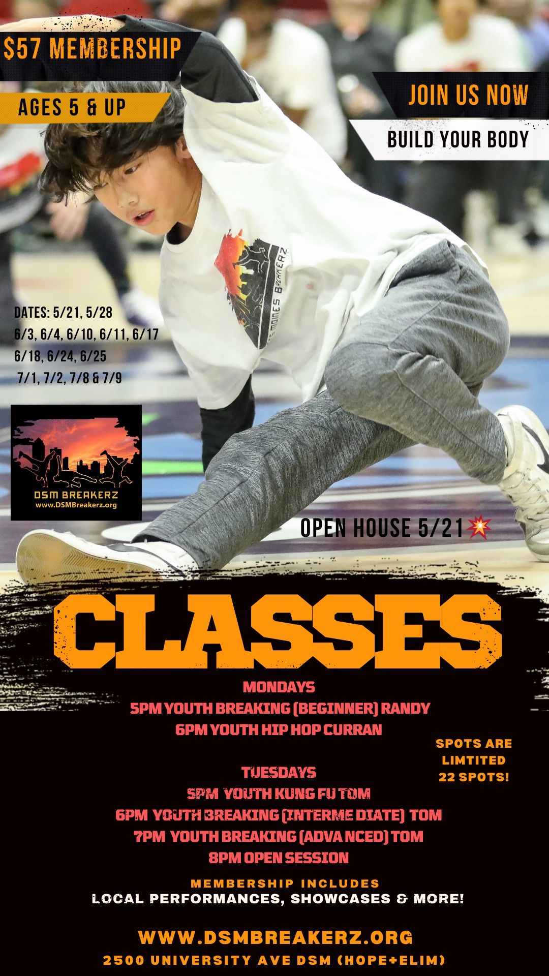 Youth Breakdance & Hip Hop Classes