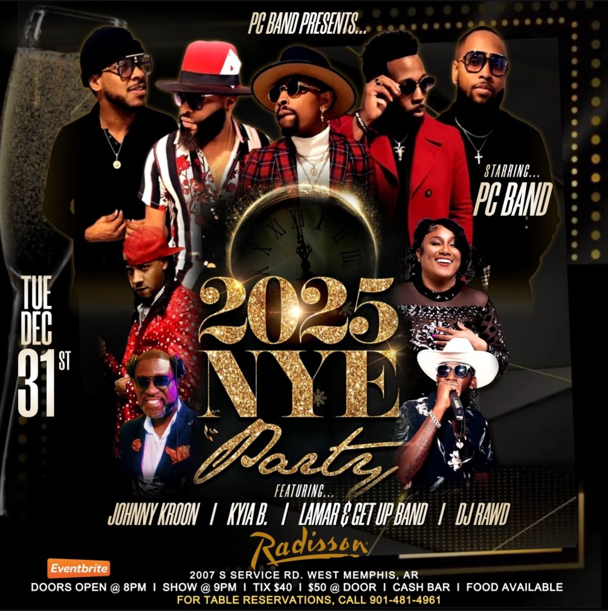 BLACK & GOLD NYE PARTY HOSTED BY PC BAND