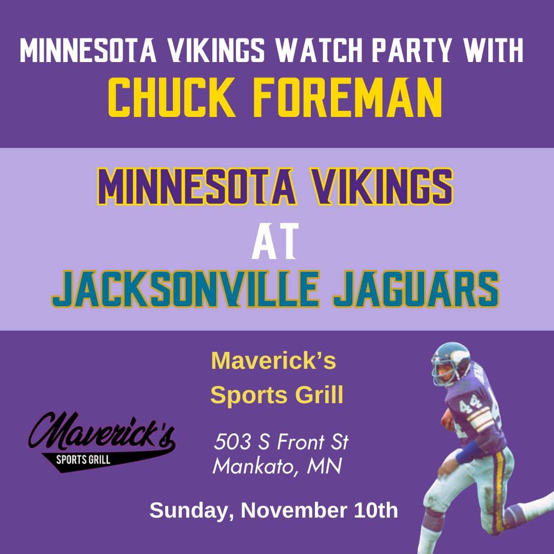 Chuck Foreman Vikings at Jacksonville Jaguars Watch Party