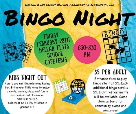 BINGO NIGHT AT HELENA FLATS SCHOOL