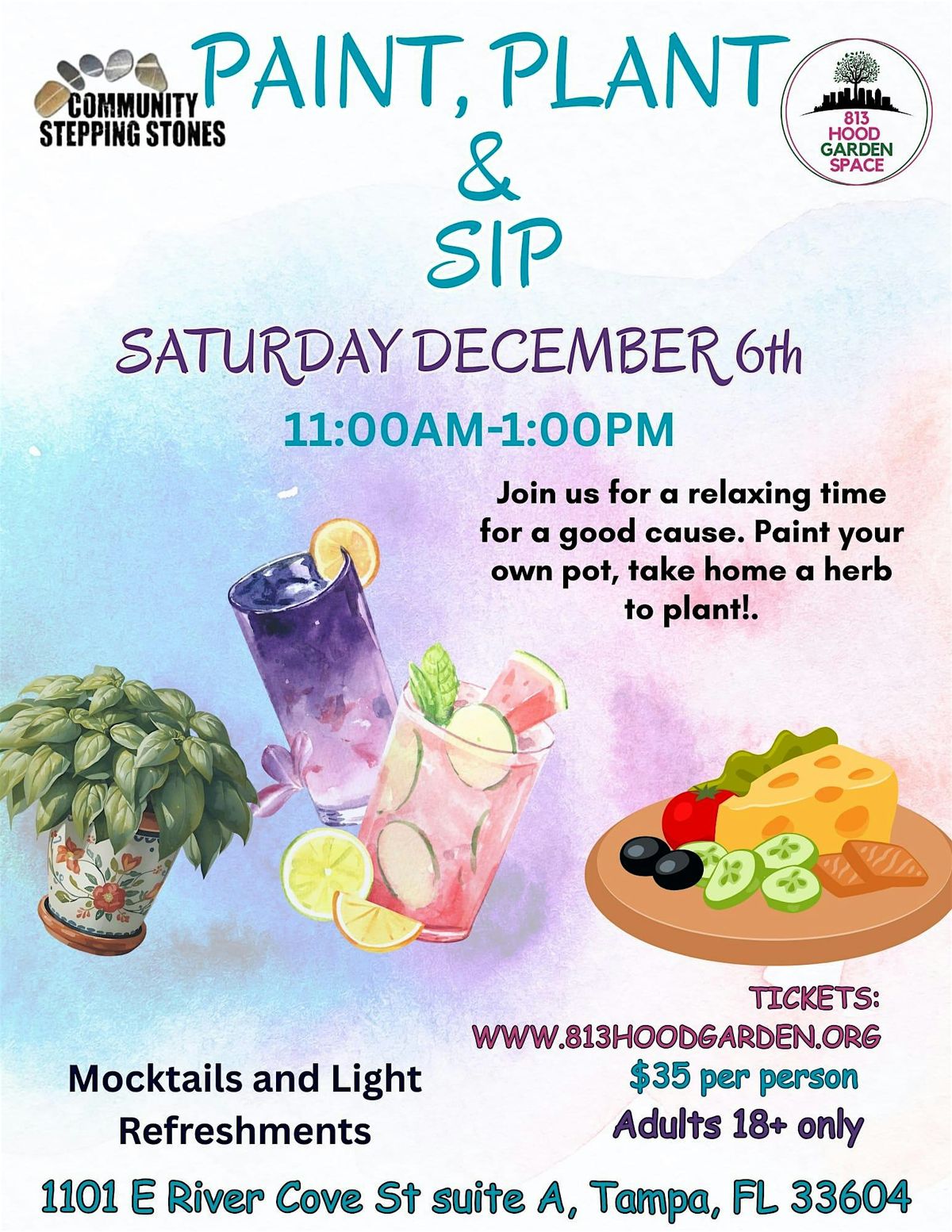 Paint, Plant, & Sip!