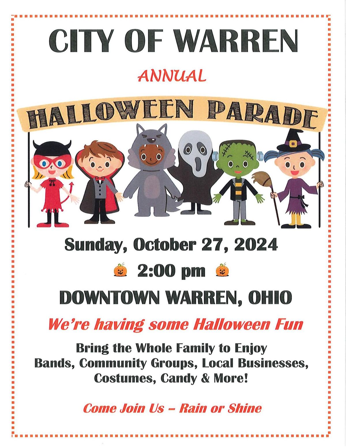 City of Warren Annual Halloween Parade