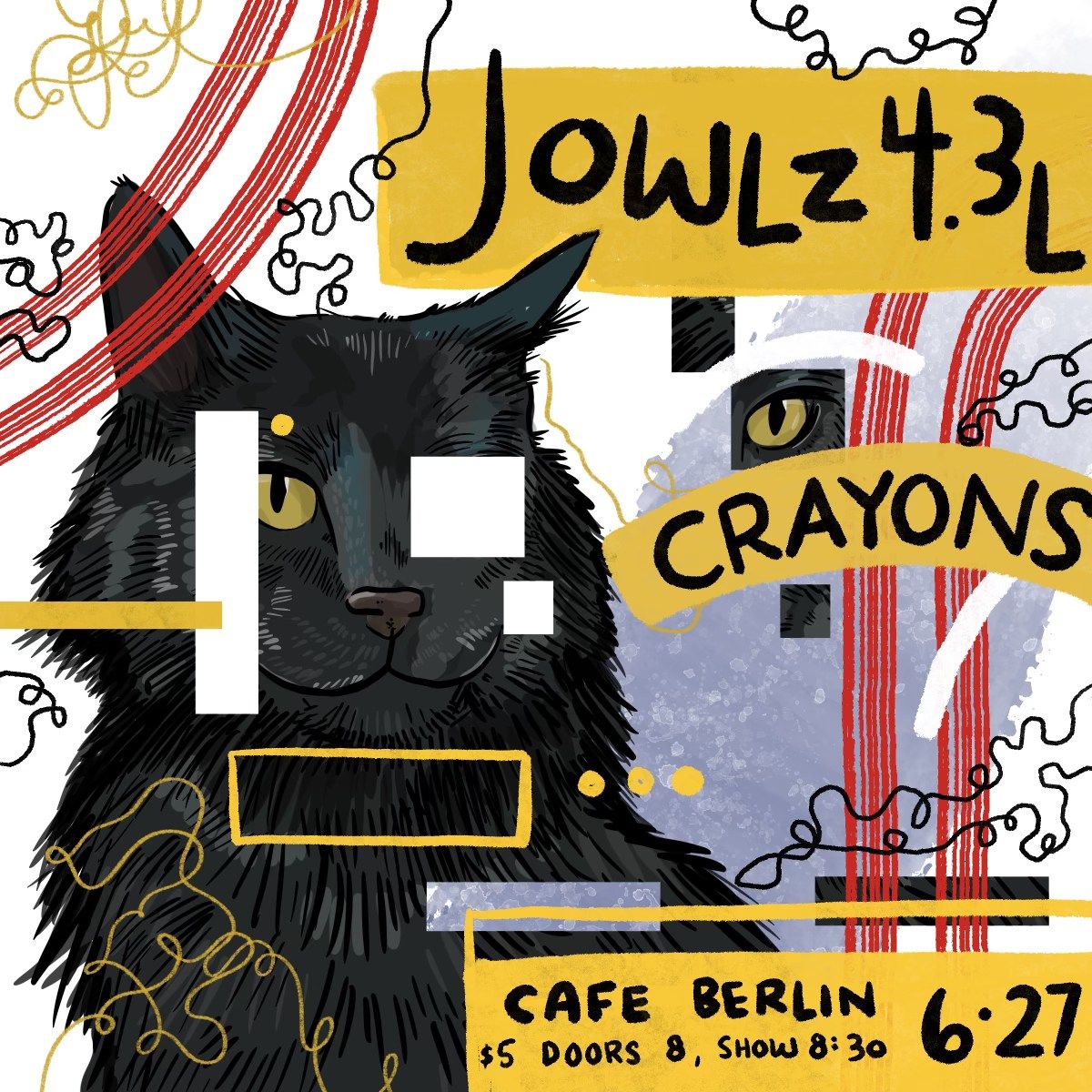 JOWLZ 4.3L + Crayons @ Cafe B