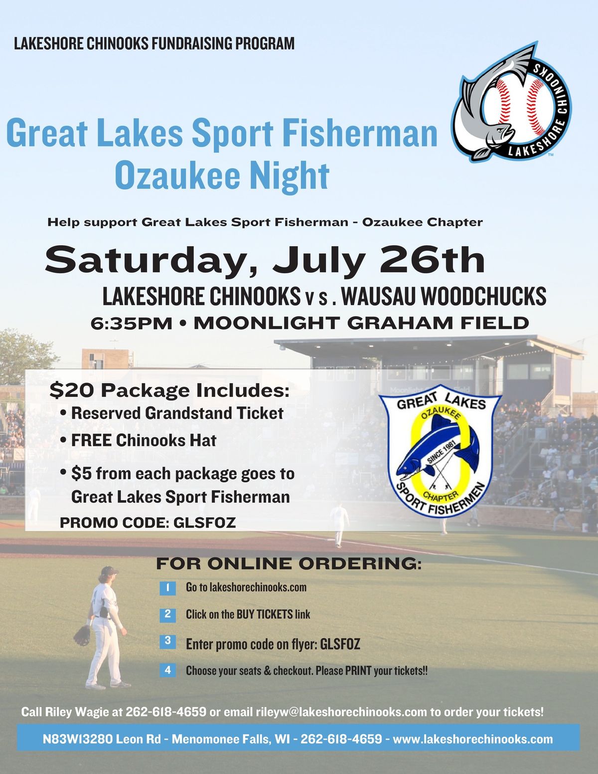 GLSF-Ozaukee Night at the Chinooks Game