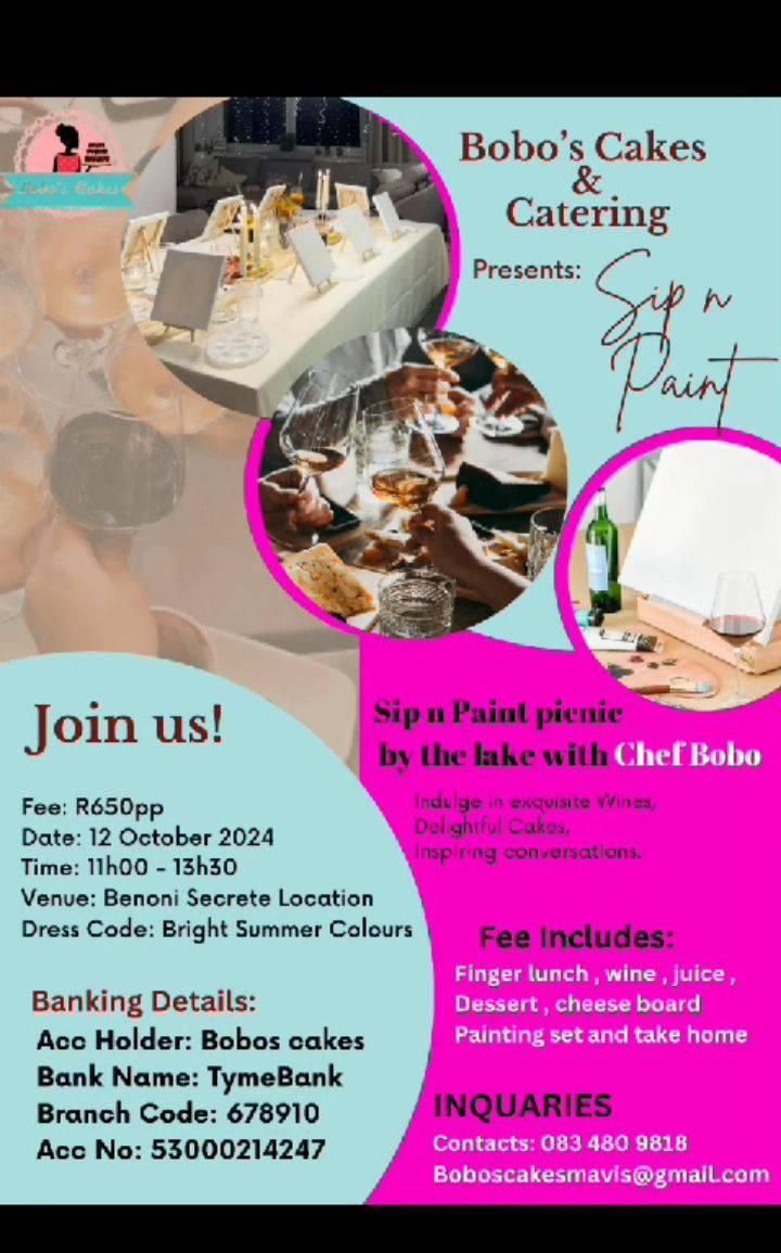 Sip and paint with chef bobo