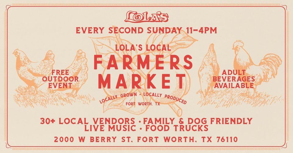 Lolas Local Holiday Farmers Market + Food Drive, 2000 W Berry St, Fort